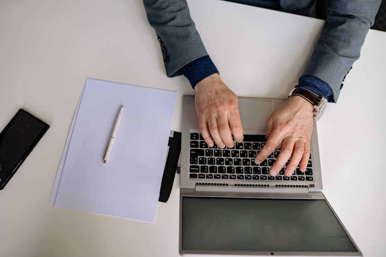 Fractional CFO checking the bank accounts of a client