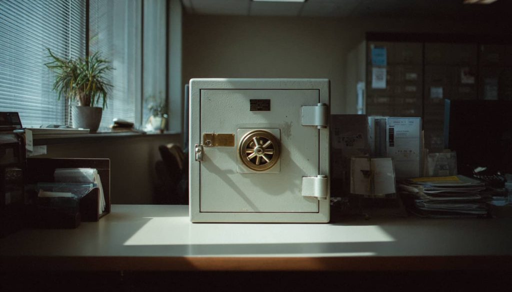 A safe in an office